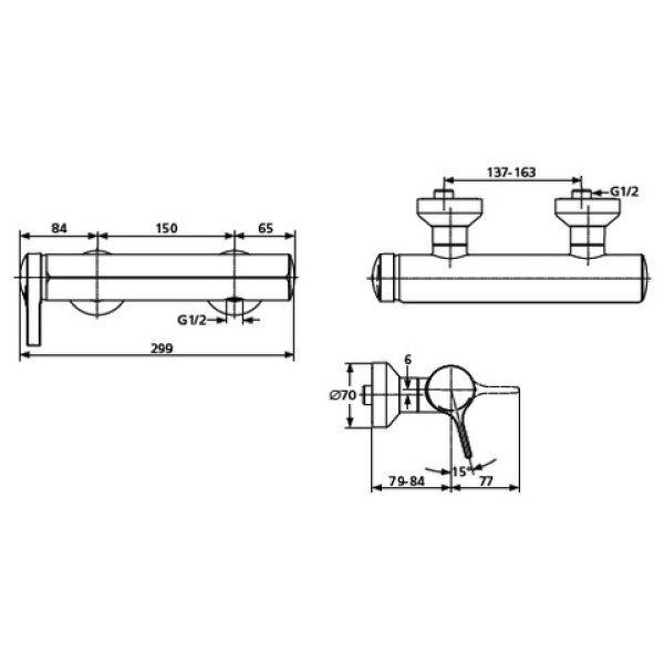 Смеситель для душа Ideal Standard Melange (A4269AA)