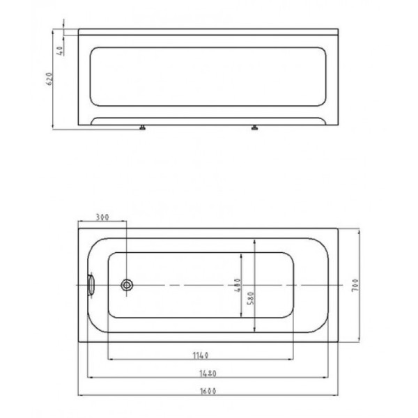 Ванна акриловая Azario Bella 160x70 (AV.0020160) Ванна акриловая Azario Bella 160x70 (AV.0020160)