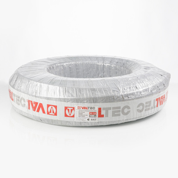 Труба п/э Valtec PEXa-EVOH 20x2,8 мм. серая, бухта 100 м. (VA2028.3.R.100)