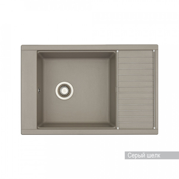 Мойка для кухни врезная Aquaton Делия 78 516x787x218 серый шелк (1.A715.1.32D.E25.0)