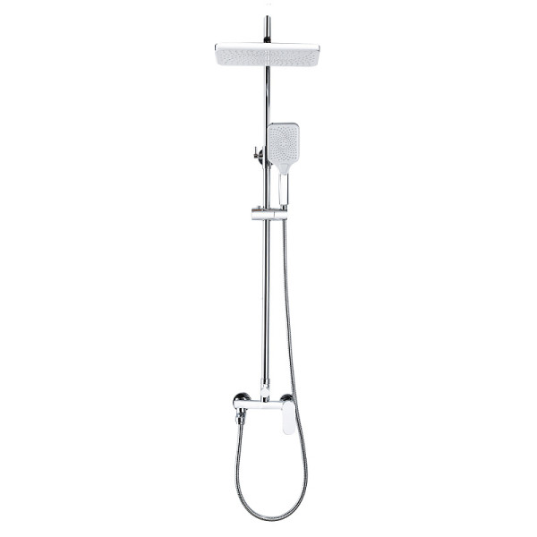 Душевая система Azario Arizona Square с лейкой, со смесителем, с изливом хром (AZ-20S)