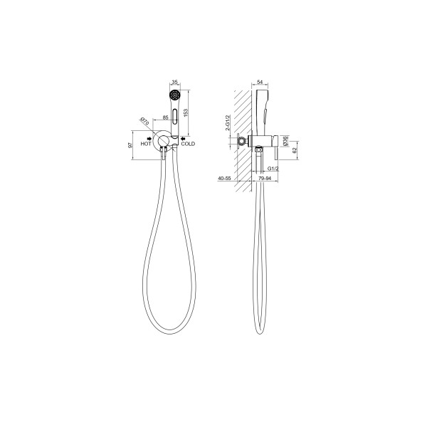 Смеситель с гигиеническим душем Aquatek Европа встраиваемый хром (AQ1020CR)