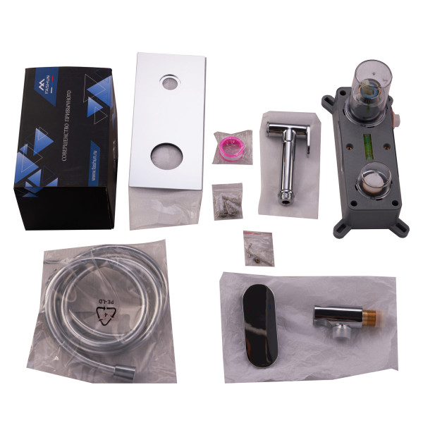 Смеситель с гигиеническим душем Fashun встраиваемый хром (A7585)