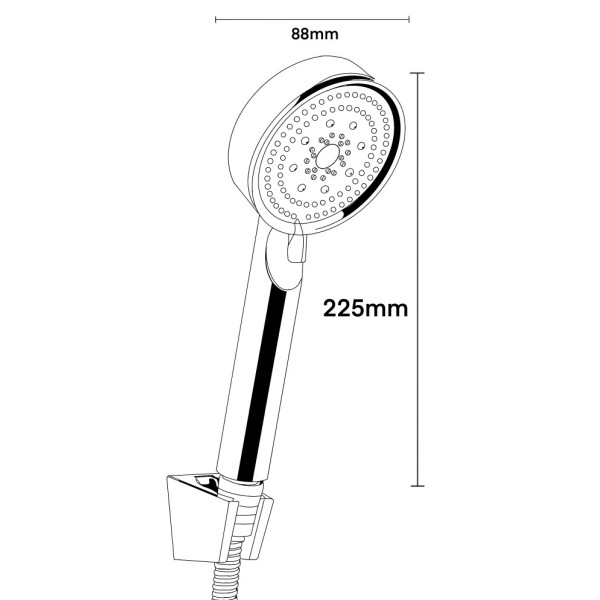 Душевой гарнитур Voda черный (VS101Black)