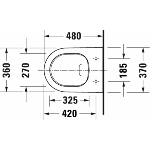 Унитаз подвесной Duravit D-NEO 37*54 (2587090000)