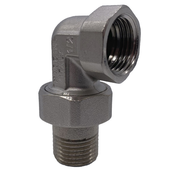 Сгон угловой (американка) 1/2" ВН с O-RING Tiemme (никель) (1500168 / 1565N000404) Сгон угловой (американка) 1/2" ВН с O-RING Tiemme (никель) (1500168 / 1565N000404)