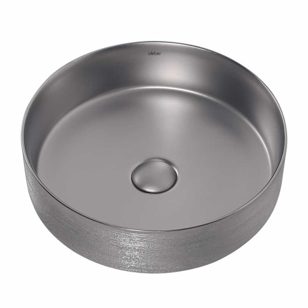 Раковина накладная Abber Bequem серебро матовое (AC2109BSM) Раковина накладная Abber Bequem серебро матовое (AC2109BSM)