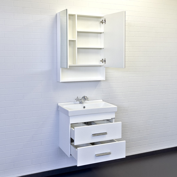 Тумба подвесная Comforty Никосия 600x530x400 белый глянцевый с раковиной (00-00001502) Тумба подвесная Comforty Никосия 600x530x400 белый глянцевый с раковиной (00-00001502)