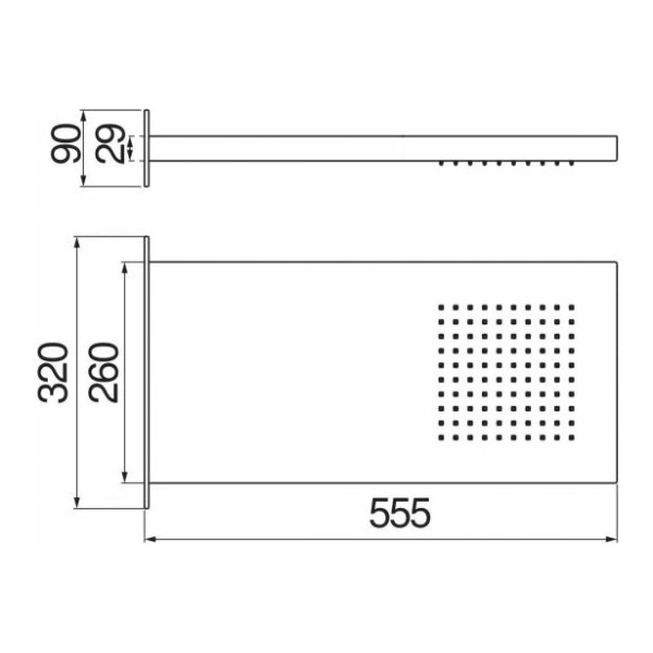 Верхний душ Nobili 55x26 см хром (AD139/126CR)