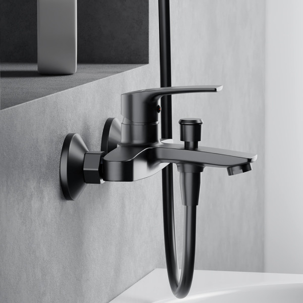 Смеситель для ванны и душа Damixa Eclipse 2.0 черный (481000300)