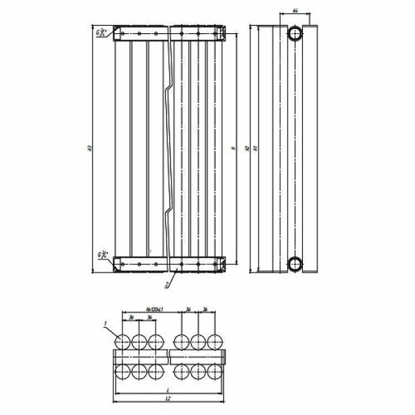 Радиатор стальной Empatiko боковое подключение, кремовый серый (Takt S2-952-500 Cream Grey) Радиатор стальной Empatiko боковое подключение, кремовый серый (Takt S2-952-500 Cream Grey)