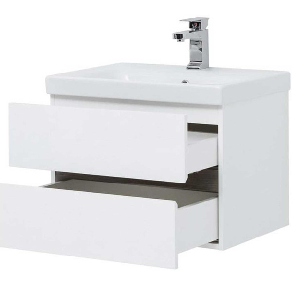 Тумба подвесная Aquanet Беркли 60 белый/дуб рошелье (00254289)