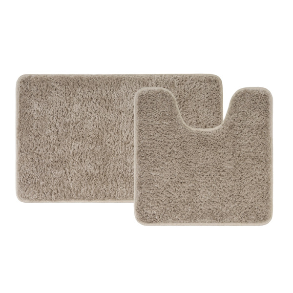Набор ковриков для ванной комнаты 50х80 + 50х50 микрофибра светло-коричневый Iddis (BSET07Mi13)
