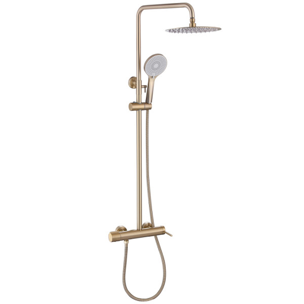 Душевая система Abber Emotion с изливом золото матовое (AF8816GL)