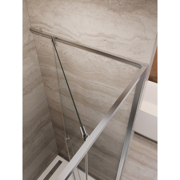 Душевая дверь Cezares Lux 140x195 стекло прозрачное, профиль хром (LUX-B-FS-11-140-C-CR)