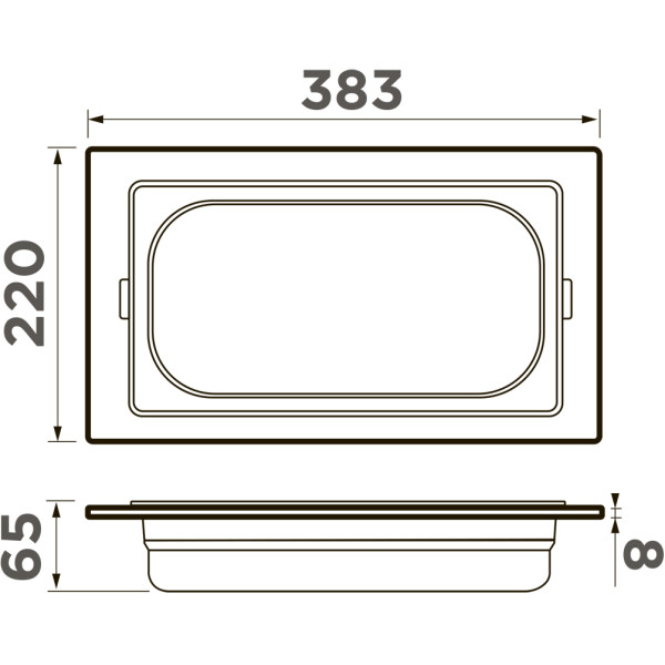 Контейнер Omoikiri DC-05-1-GB 383х220х65 графит (4999091)