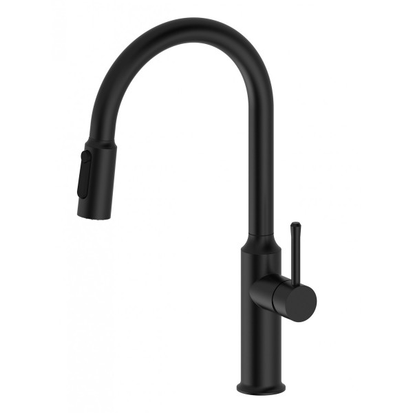 Смеситель для кухни Santek Пуро с переключателем на фильтр, с выдвижным изливом черный (WH5A43028N001) Смеситель для кухни Santek Пуро с переключателем на фильтр, с выдвижным изливом черный (WH5A43028N001)