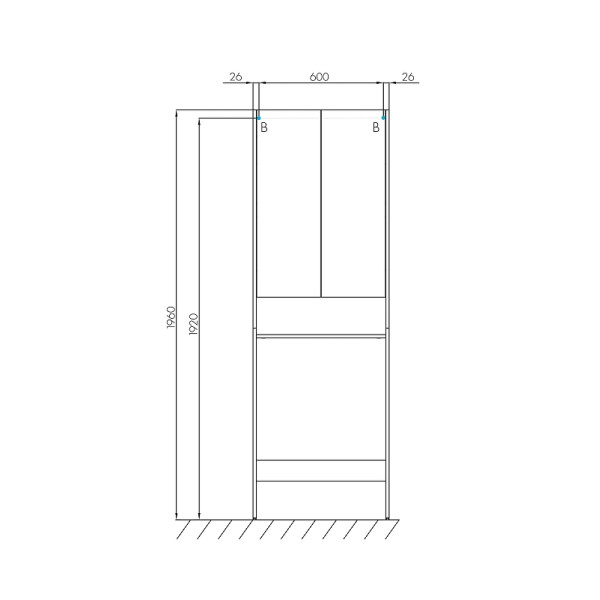 Пенал напольный Aquaton для стиральной машины Лондри (поставляется в разобранном виде) (1A260503LH010)
