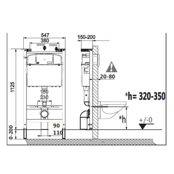 Комплект инсталляция с унитазом и клавишей хром Laufen Pro сиденье с системой микролифт (Z.RU93.0.771.5)