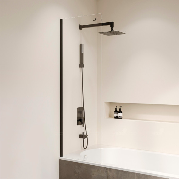 Душевые шторки для ванн RGW Screens 30x150 стекло прозрачное, профиль черный (35110562830-14)