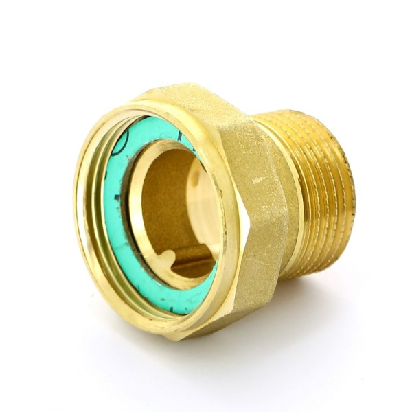 Сгон с накидной гайкой 1/2"х3/4" с плоской прокладкой Uni-Fitt IT (латунь) 624G2300