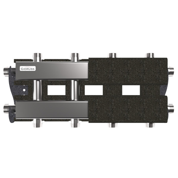 Коллектор модульный Gidruss MKSS-60-5DU.EPP (до 60 кВт, магистраль G 1", 2+2+1 контура G 1", EPP-термоизоляция, 4D-кронштейны K.UMS, нерж ст.) (MK 60A Коллектор модульный Gidruss MKSS-60-5DU.EPP (до 60 кВт, магистраль G 1", 2+2+1 контура G 1", EPP-термоизоляция, 4D-кронштейны K.UMS, нерж ст.) (MK 60A