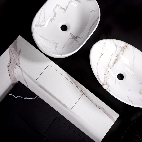 Душевой поддон REA Magnum carrara white 120x90 мрамор (REA-K7006)