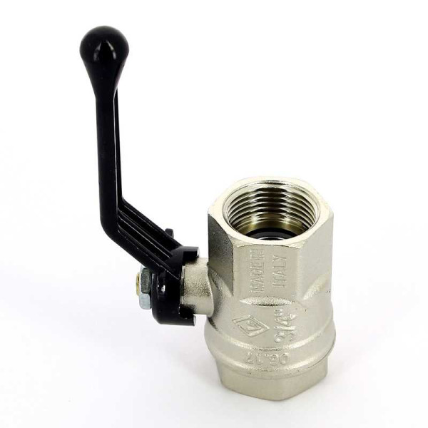 Кран Bugatti 3/4" ВВ шаровый New Jersey 910 (черная ручка) (09100013)