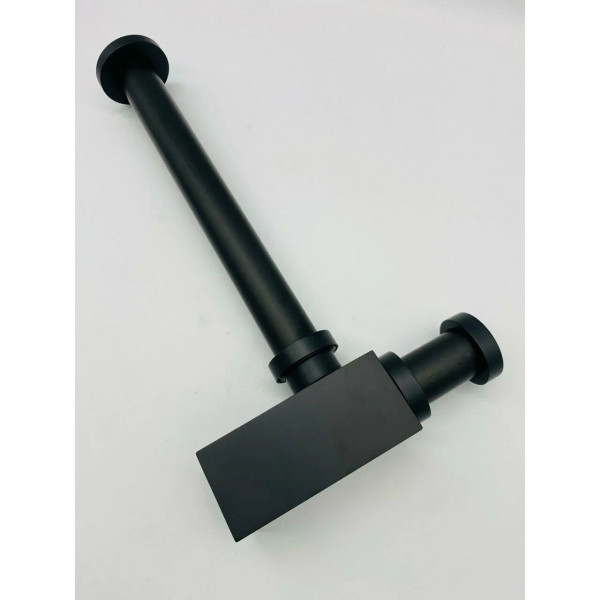 Сифон 32 мм. для донного клапана с отводом Vieir (латунь, черный, прямоугольный) (VRQ47C)