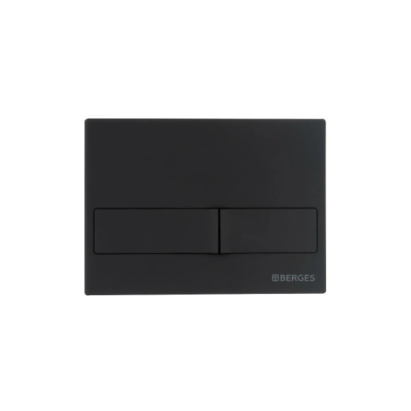 Комплект инсталляция с унитазом Berges Novum кнопка L5 Soft Touch черная, унитаз Vita Rimless 49 см, сиденье с soft-close (043372)