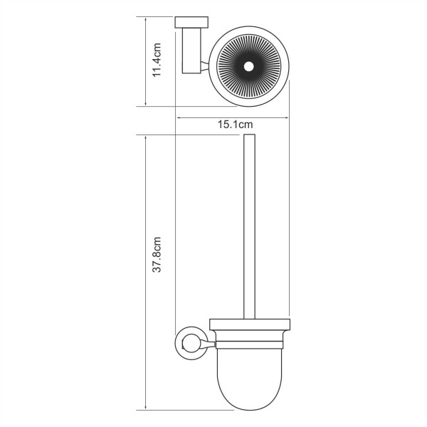 Ёршик для унитаза WasserKraft Donau хром (K-9427)