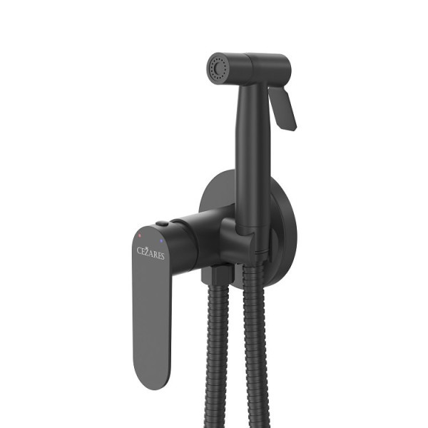 Смеситель с гигиеническим душем Cezares Stylus черный матовый (STYLUS-DIF-NOP) Смеситель с гигиеническим душем Cezares Stylus черный матовый (STYLUS-DIF-NOP)