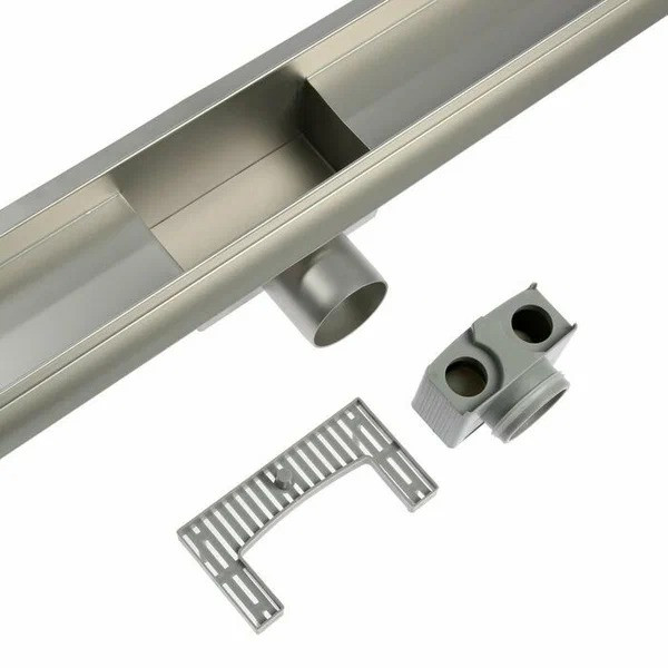 Лоток душевой TIM 600 мм с решеткой под плитку, сухой +гидрозатвор (BAD456002) Лоток душевой TIM 600 мм с решеткой под плитку, сухой +гидрозатвор (BAD456002)