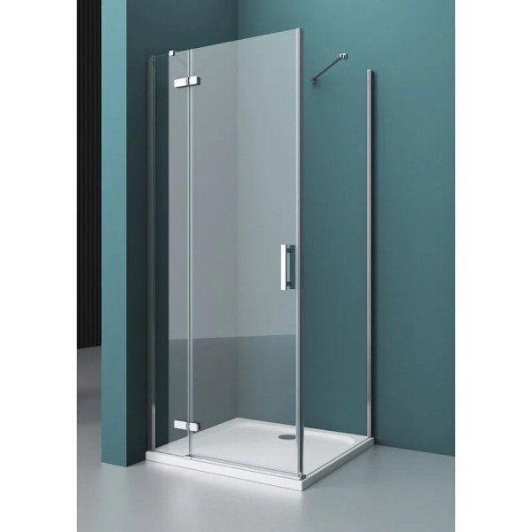 Душевой уголок BelBagno Kraft 120x80x195 L стекло прозрачное, профиль хром (KRAFT-AH-12-120/80-C-Cr-L)