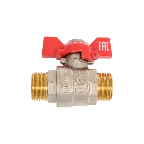 Кран 1/2" НН шаровый Rommer (ГОСТ, красная бабочка) RBV-0007-2410215 Кран 1/2" НН шаровый Rommer (ГОСТ, красная бабочка) RBV-0007-2410215
