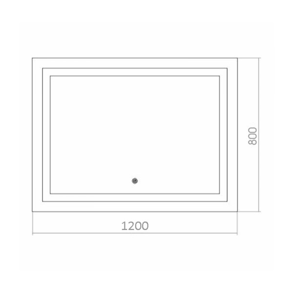 Зеркало Azario Ливия 1200х800 c подсветкой и диммером, сенсорный выключатель (ФР-1758)