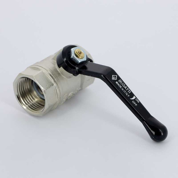 Кран Bugatti 1" ВВ шаровый Arizona 600 (черная ручка) (06000105)