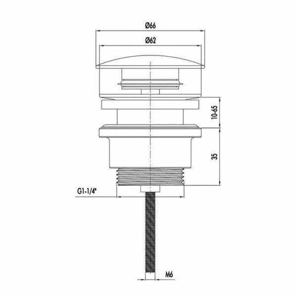 Донный клапан для раковины Vieir 1 1/4" (32 мм.), 67 мм. Quick Clac с переливом (латунь, золото) (VER26S) Донный клапан для раковины Vieir 1 1/4" (32 мм.), 67 мм. Quick Clac с переливом (латунь, золото) (VER26S)