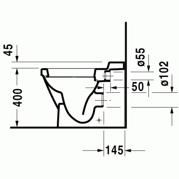 Унитаз напольный Duravit 2nd Floor 570х370х445 (0110090000)