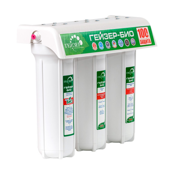 Фильтр под мойку Гейзер Био 331 с краном (для сверхжесткой воды) (16016) Фильтр под мойку Гейзер Био 331 с краном (для сверхжесткой воды) (16016)