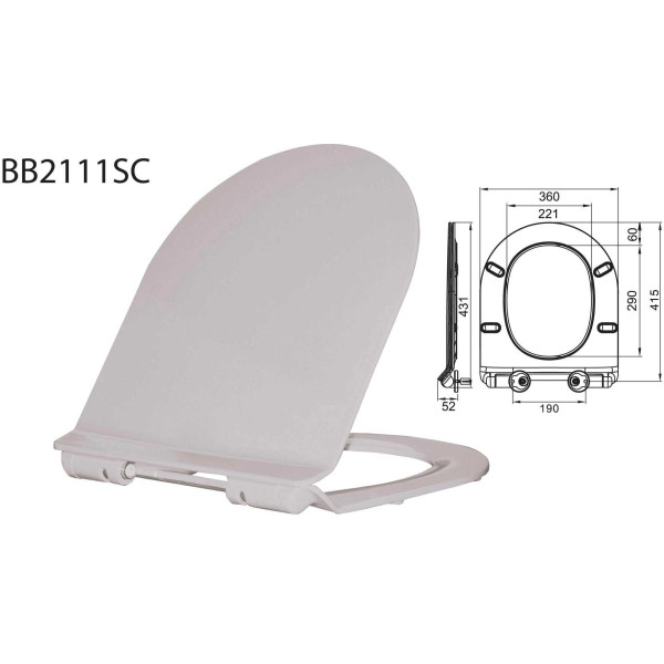 Сиденье для унитаза Belbagno с микролифтом (BB2111SC)