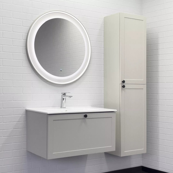 Пенал подвесной Comforty Ереван 400x400x1600 серый шёлк (00-00017603)