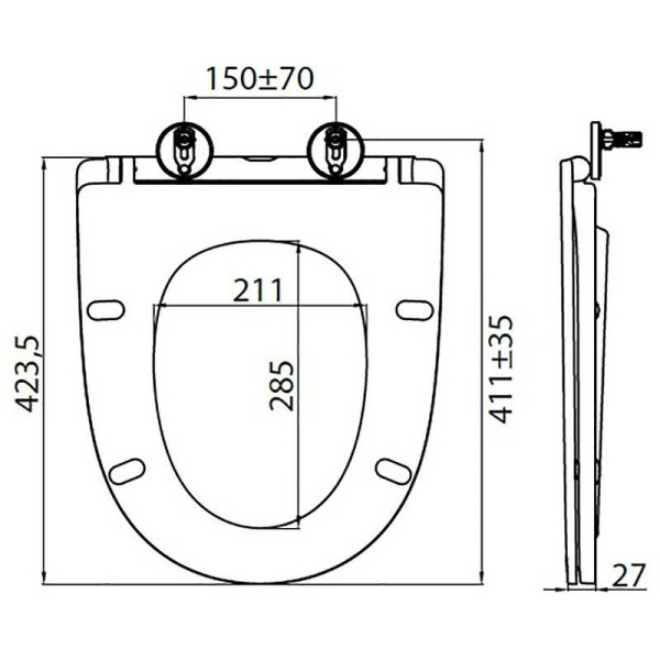 Сиденье для унитаза BelBagno с soft close белое (BB045/051SC) Сиденье для унитаза BelBagno с soft close белое (BB045/051SC)