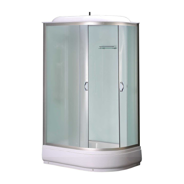 Душевая кабина Loranto 120х80х215 L поддон 20 см, стекло матовое, профиль хром (CS-66120-20 L F)