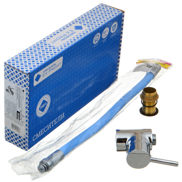 Смеситель для кухни Ex-promt Kitchen с гибким изливом, хром (Ex125.4-11 light blue) Смеситель для кухни Ex-promt Kitchen с гибким изливом, хром (Ex125.4-11 light blue)