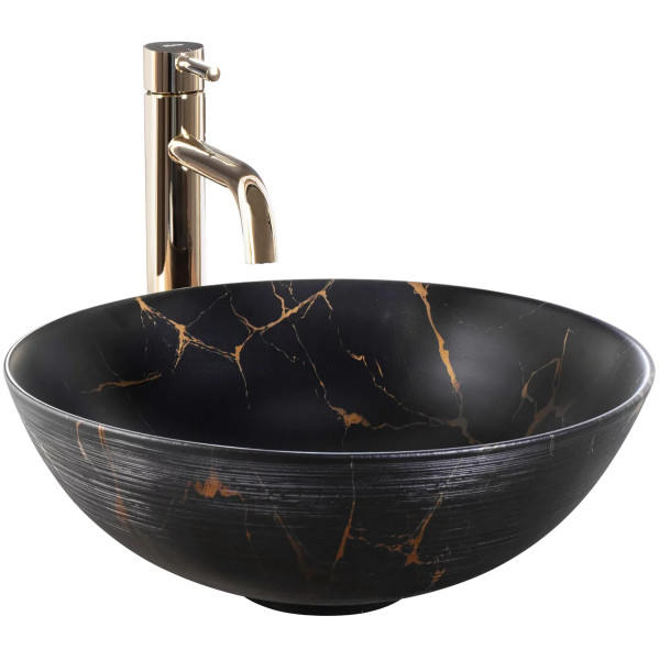 Раковина накладная REA Stella black marble Brush 35,5x35,5x13,5 мрамор (REA-U9086) Раковина накладная REA Stella black marble Brush 35,5x35,5x13,5 мрамор (REA-U9086)