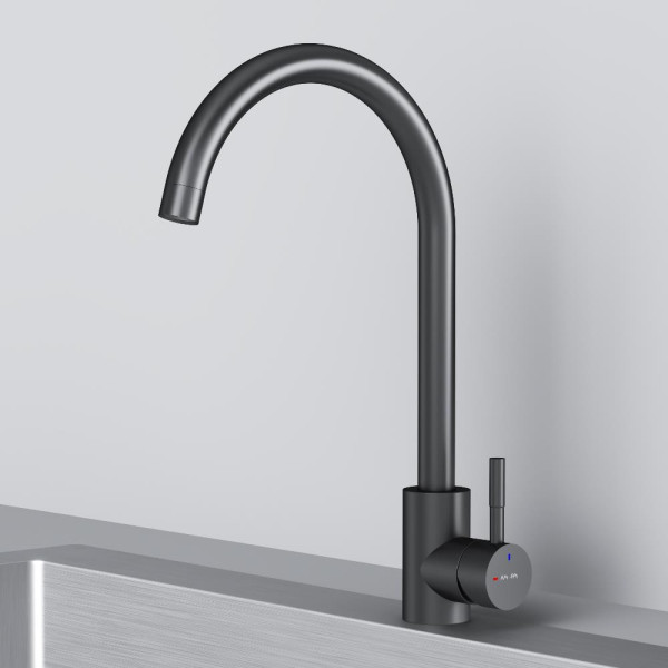 Смеситель для кухни AM.PM X-Joy S с С-изливом черный (F85B07122) Смеситель для кухни AM.PM X-Joy S с С-изливом черный (F85B07122)