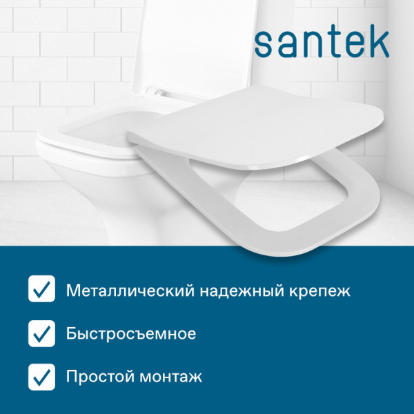 Сиденье для унитаза Santek Лайн с микролифтом белое (1WH501575)