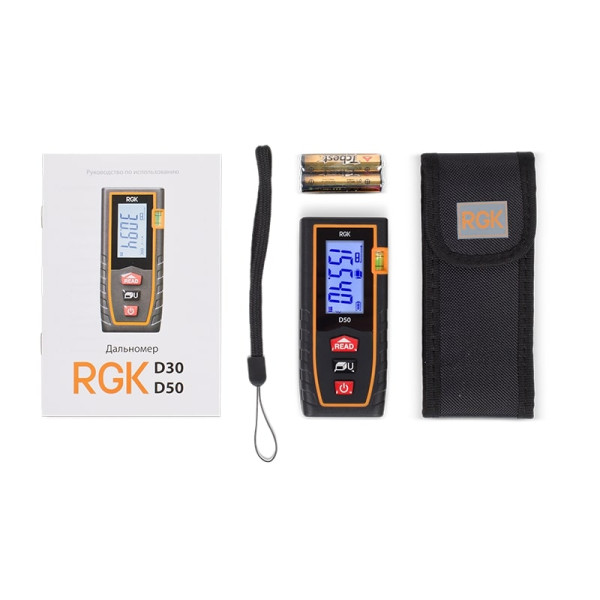 Дальномер лазерный RGK D50 (4610011871825) Дальномер лазерный RGK D50 (4610011871825)