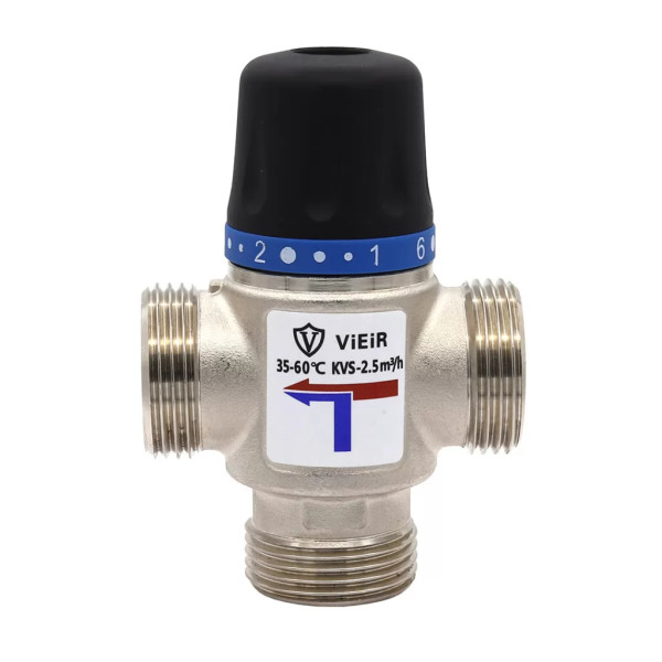 Вентиль термостатический смесительный 1" Vieir 35-60°C (VR181)